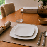 Plato Cuadrado Loza Blanca 18 cm Strada Stratus