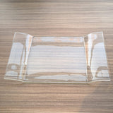 Plato Rectangular de Vidrio Fundido 3D 18 x 30 cm Grosor 4 mm Hecho a Mano Turquía