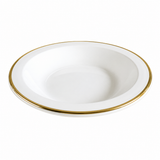 Plato Hondo Porcelana Blanca Filete Dorado 21 cm 360 ml Protel Oro Schmidt