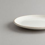 Plato Porcelana Blanca Borde Rústico 21 cm Retro Bonna