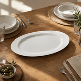 Fuente Honda Porcelana Blanca Saturno 48 x 21 cm 709 ml Costa Verde