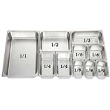 Recipiente Gastronorm Acero Inoxidable 1/3 6,5 cm 2,5 Litros Genérico