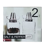 Set Salero y Pimentero Mini Vidrio Tapa Acero Inoxidable Aelga