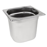 Recipiente Gastronorm Acero Inoxidable 1/6 15 cm 1,5 Litros Genérico
