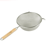 Colador Malla Simple Acero Inoxidable Mango Madera 18 cm Browne
