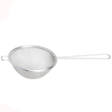 Colador Malla Simple Fina Acero Inoxidable Estañado Mango Metal 10 cm Browne