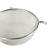 Colador Malla Simple Fina Acero Inoxidable Estañado Mango Madera 16 cm Browne
