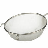 Colador Malla Simple Fina Acero Inoxidable Estañado Mango Madera 18 cm Browne