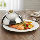 Tapa Cubre Plato Domo Acero Inoxidable con Pomo Titanio 25 cm Sunnex
