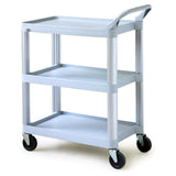 Carro de Servicio Polipropileno 3 Estanterías Aluminio Gris 75 x 38 x 95 cm Sunnex