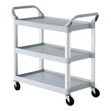 Carro de Servicio Polipropileno 3 Estanterías Aluminio Gris 106 x 48 x 105 cm Sunnex