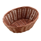 Panera Cesta Ratán Polipropileno Ovalada 18 x 13 x 6,5 cm Marrón Oscuro Sunnex
