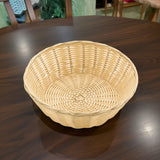 Panera Cesta Ratán Polipropileno Redonda 20 x 7 cm Marrón Claro Sunnex