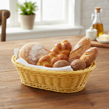Panera Cesta Ratán Polipropileno Ovalada 23 x 16,5 x 7 cm Beige Sunnex