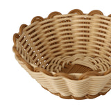 Panera Cesta Ratán Polipropileno Redonda con Bordes 20 x 6,5 cm Beige Sunnex