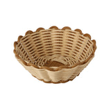 Panera Cesta Ratán Polipropileno Redonda con Bordes 20 x 6,5 cm Beige Sunnex