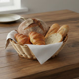 Panera Cesta Ratán Polipropileno Redonda con Bordes 18 x 6,5 cm Beige Sunnex
