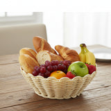 Panera Cesta Ratán Polipropileno Redonda 20 x 6,5 cm Beige Sunnex