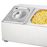 Dispensador de Condimentos Acero Inoxidable 3 Compartimientos Sunnex