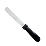 Espátula Acero Inoxidable 15 cm Cuchilla Flexible Mango Negro Polipropileno Sunnex
