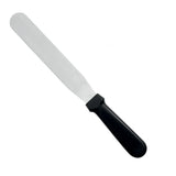 Espátula Repostería Acero Inoxidable Mango Negro 20 cm Sunnex