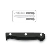 Cuchillo Verduras Uniblock Acero Molibdeno Vanadio Mango POM Negro 10 cm Tres Claveles