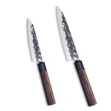 Set Cuchillos Osaka Acero Inoxidable Mango Granadillo 13-16 cm Tres Claveles (2 Piezas)