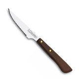 Cuchillo Chuletero Acero Inoxidable Mango Madera Prensada 10,5 cm Tres Claveles