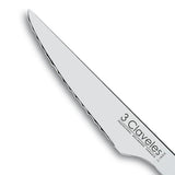 Cuchillo Chuletero Acero Inoxidable Molibdeno Vanadio Hoja Dentada 11 cm Tres Claveles
