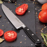 Cuchillo Forjado Francés Acero Molibdeno Vanadio Mango POM Negro 20 cm Tres Claveles