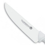 Cuchillo Carnicero Hoja Ancha Filarmónica Acero Molibdeno Vanadio Mango Blanco 20 cm Tres Claveles