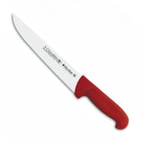 Set Cuchillos Carnicero Acero Inoxidable Mango Rojo 20-26 cm Tres Claveles (2 Piezas)
