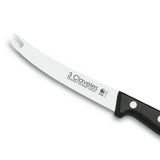 Cuchillo Queso Punta Horquilla Acero Inoxidable Mango POM Negro 13 cm Tres Claveles