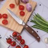 Cuchillo Verduras Forjado Acero Inoxidable Mango Roble 9 cm Norden Tres Claveles