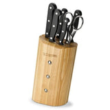 Set Cuchillos Ash Uniblock 5 Piezas + Tijera Madera Fresno Tres Claveles