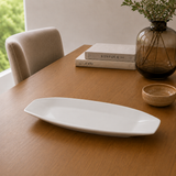 Bandeja Larga Porcelana Blanca 40x18 cm Stratus