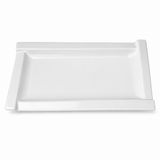 Bandeja Rectangular Loza Blanca 36x18 cm Stratus