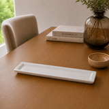 Bandeja Rectangular Loza Blanca 35.5x9 cm Fusion Stratus