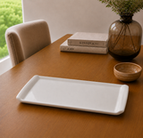 Bandeja Rectangular Porcelana Blanca 21x9 cm Schmidt