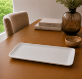 Bandeja Rectangular Porcelana Blanca 31x15 cm Stratus