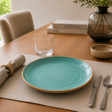 Plato Bajo Porcelana Aqua 30 cm Bonna
