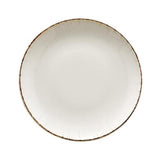 Plato Porcelana Blanca Borde Rústico 17 cm Retro Bonna