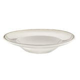 Plato Hondo Porcelana Blanca Borde Rústico 27 cm Retro Bonna