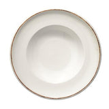 Plato Hondo Porcelana Blanca Borde Rústico 27 cm Retro Bonna