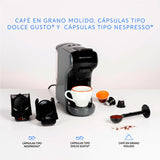 Cafetera Milano Coffee 3 en 1 Nespresso Dolce Gusto Café Molido Gris EasyWays