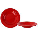 Plato Hondo Melamina Roja 9 Pulgadas 23,5 cm Resistente a Roturas Efay