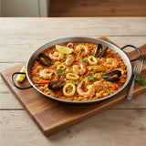 Paellera de Acero Pulido 34 cm 6 Porciones La Valenciana Vaello