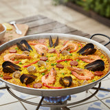 Paellera Acero Pulido 42 cm 10 Porciones La Valenciana Vaello