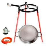 Set Paellero Completo Paellera 38 cm + Quemador 30 cm La Valenciana Vaello