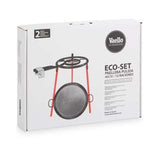 Set Paellero Completo Paellera 46 cm + Quemador 40 cm La Valenciana Vaello